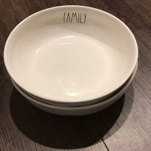 Rae Dunn pasta bowls “Family”